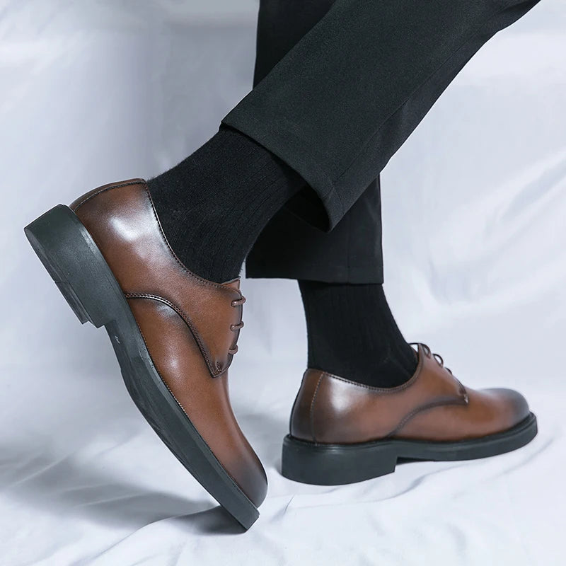 Classic Italy Pointed Toe Leather Shoes