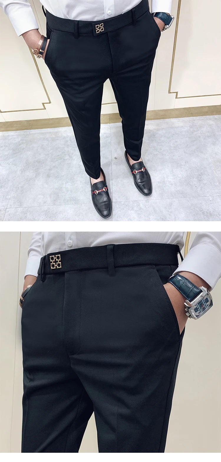 Casual Ankle Length Pants Streetwear Men High Quality
