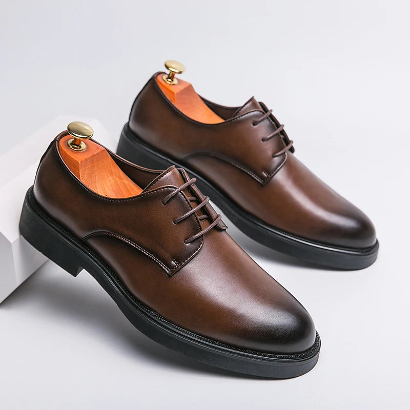 Classic Italy Pointed Toe Leather Shoes