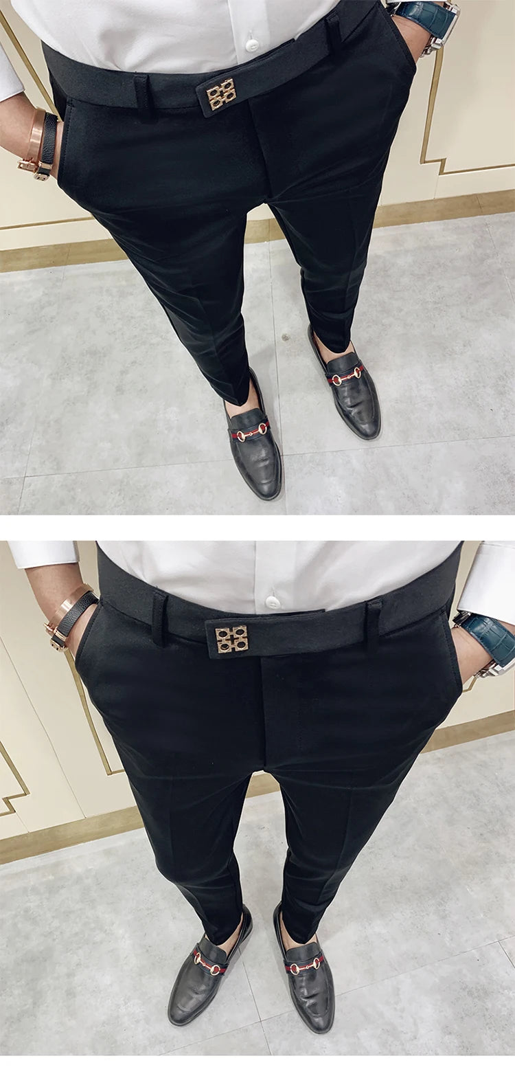 Casual Ankle Length Pants Streetwear Men High Quality