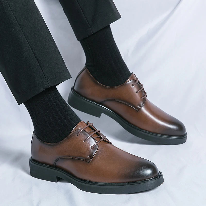 Classic Italy Pointed Toe Leather Shoes