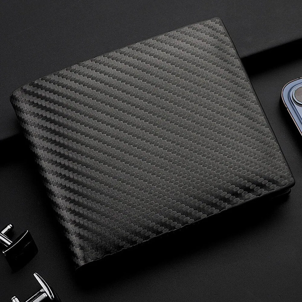 New Carbon Fiber Short Wallet