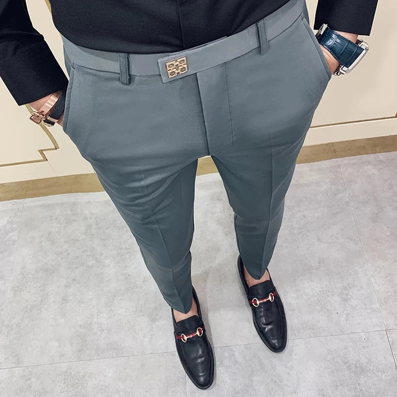 Casual Ankle Length Pants Streetwear Men High Quality