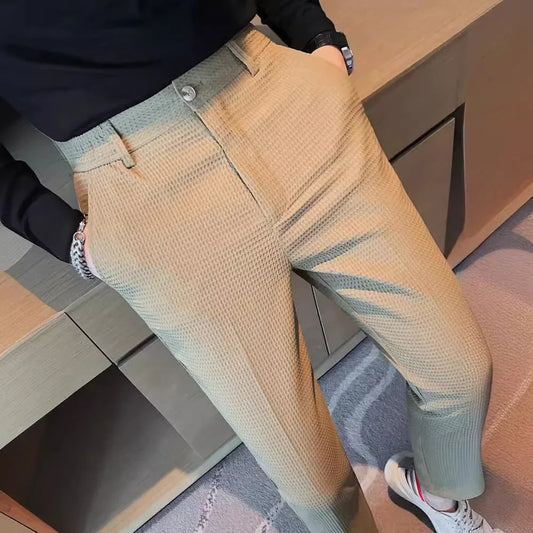 Casual Business Straight-leg Pants For Summer Lightweight Breathable