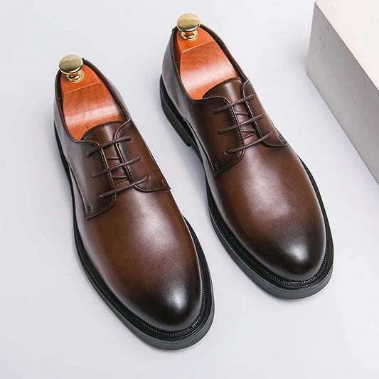 Classic Italy Pointed Toe Leather Shoes