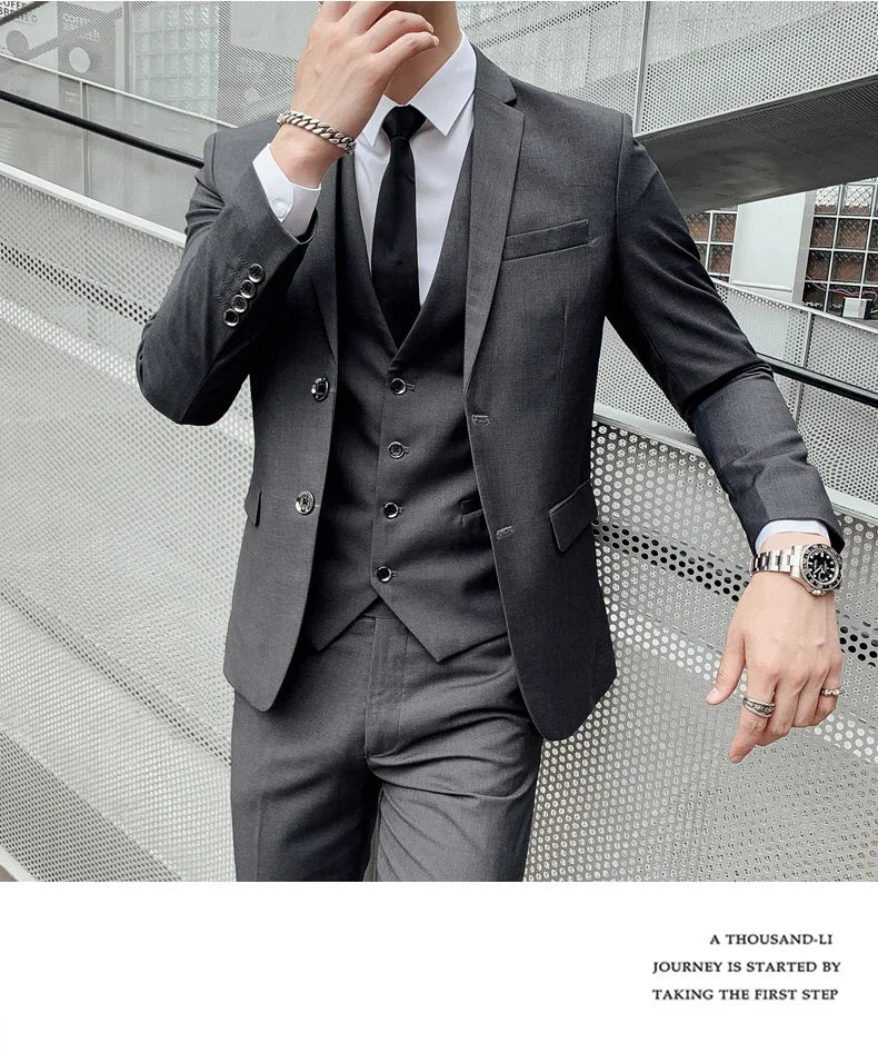Buisness Suit (Blazer+ Vest + Pants)