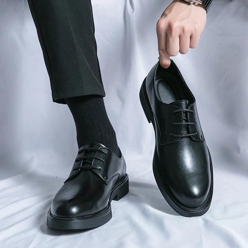 Classic Italy Pointed Toe Leather Shoes