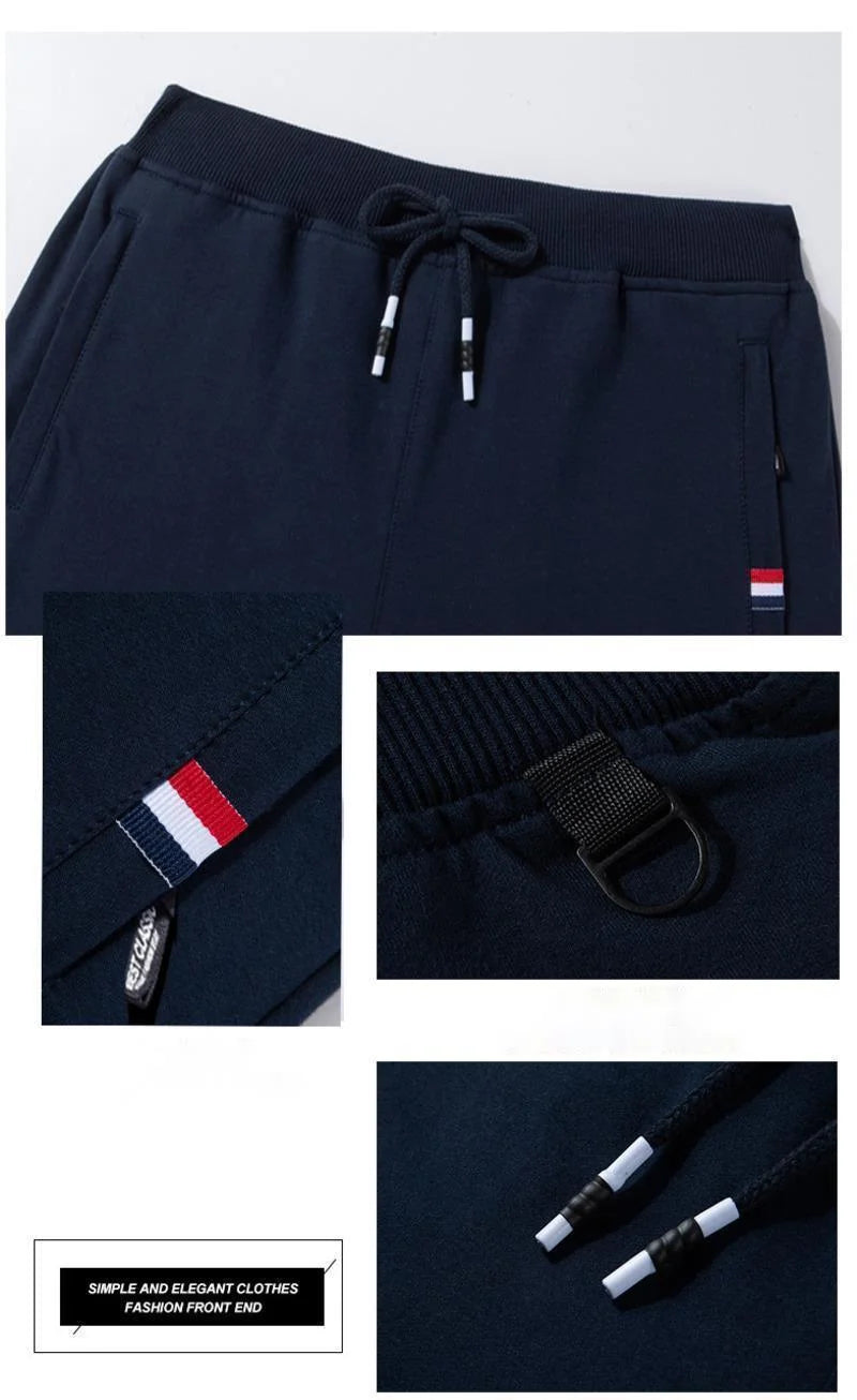 Elastic Waist Sweatpants Cotton Trousers