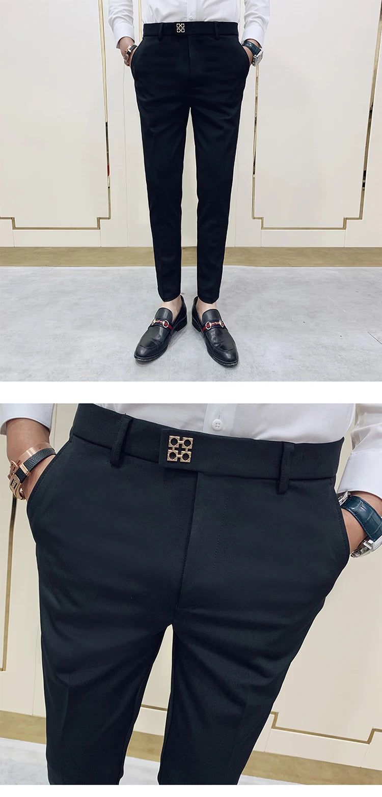 Casual Ankle Length Pants Streetwear Men High Quality