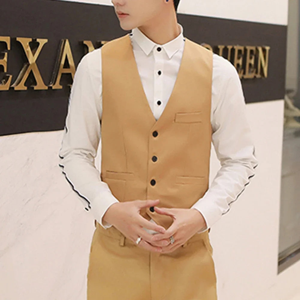 Dress Stylish Blazer Vest Wedding Mens Waistcoat
