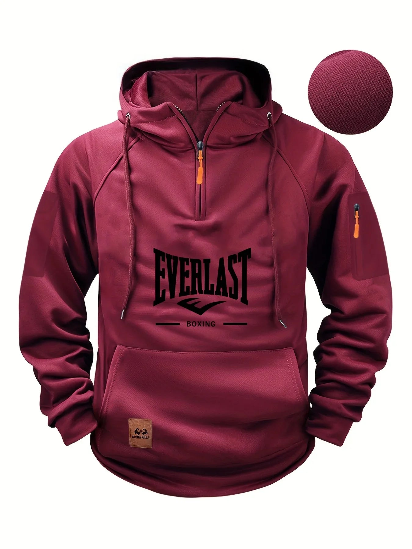 New high-quality men's zipper multi-pocket hoodies