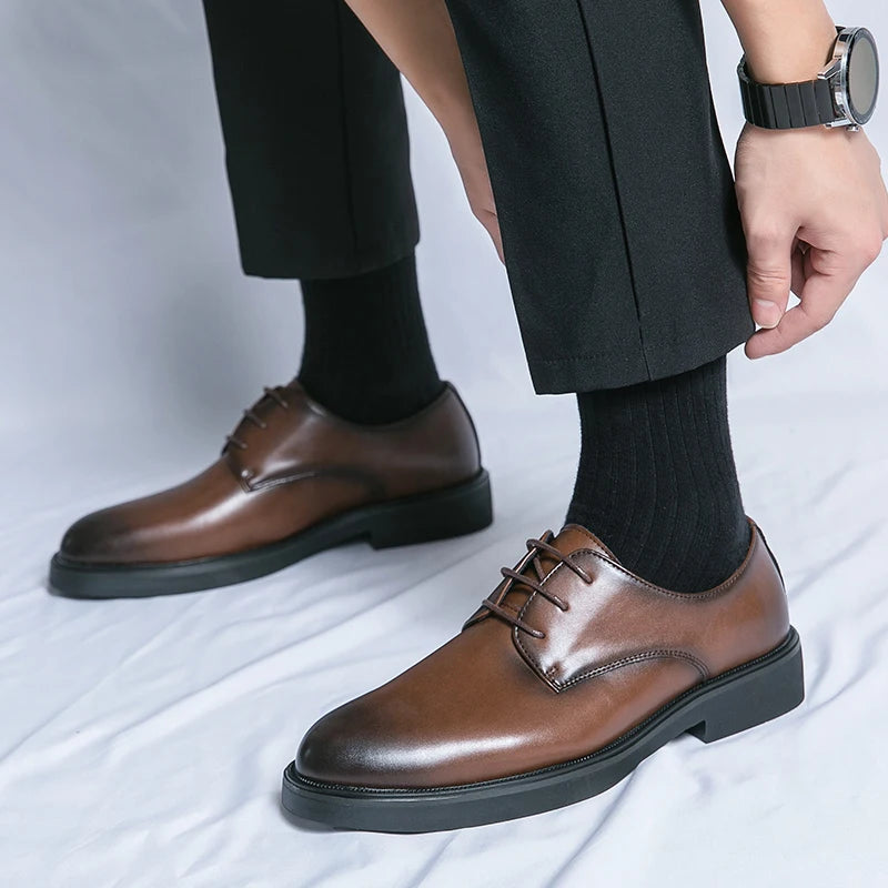 Classic Italy Pointed Toe Leather Shoes