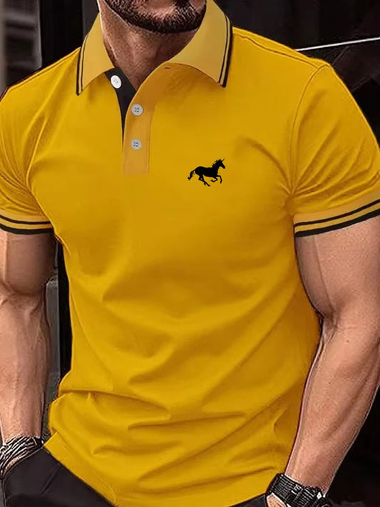 New Men's T-shirt Classic Short sleeved Polo Shirt