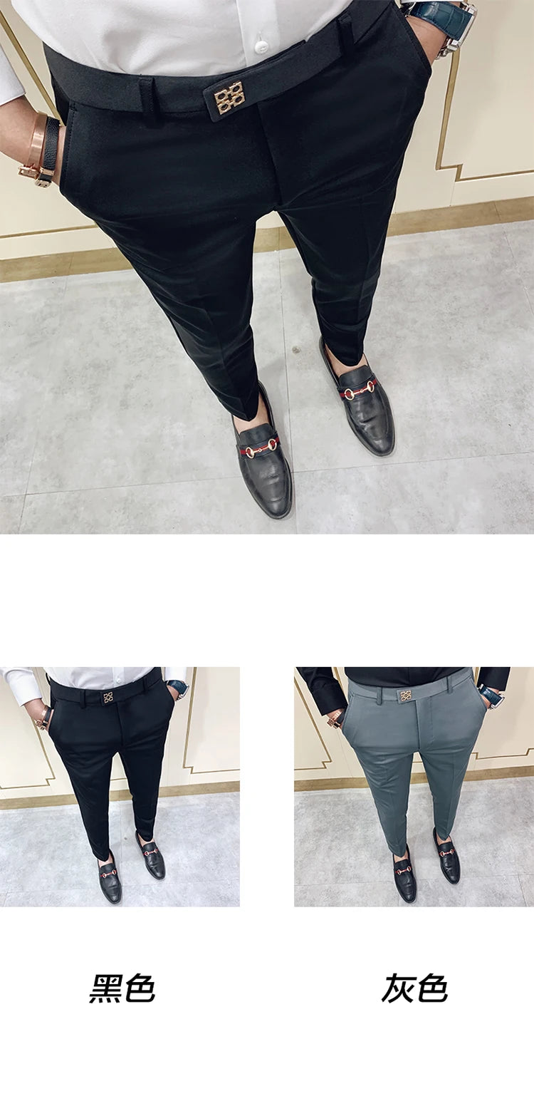 Casual Ankle Length Pants Streetwear Men High Quality
