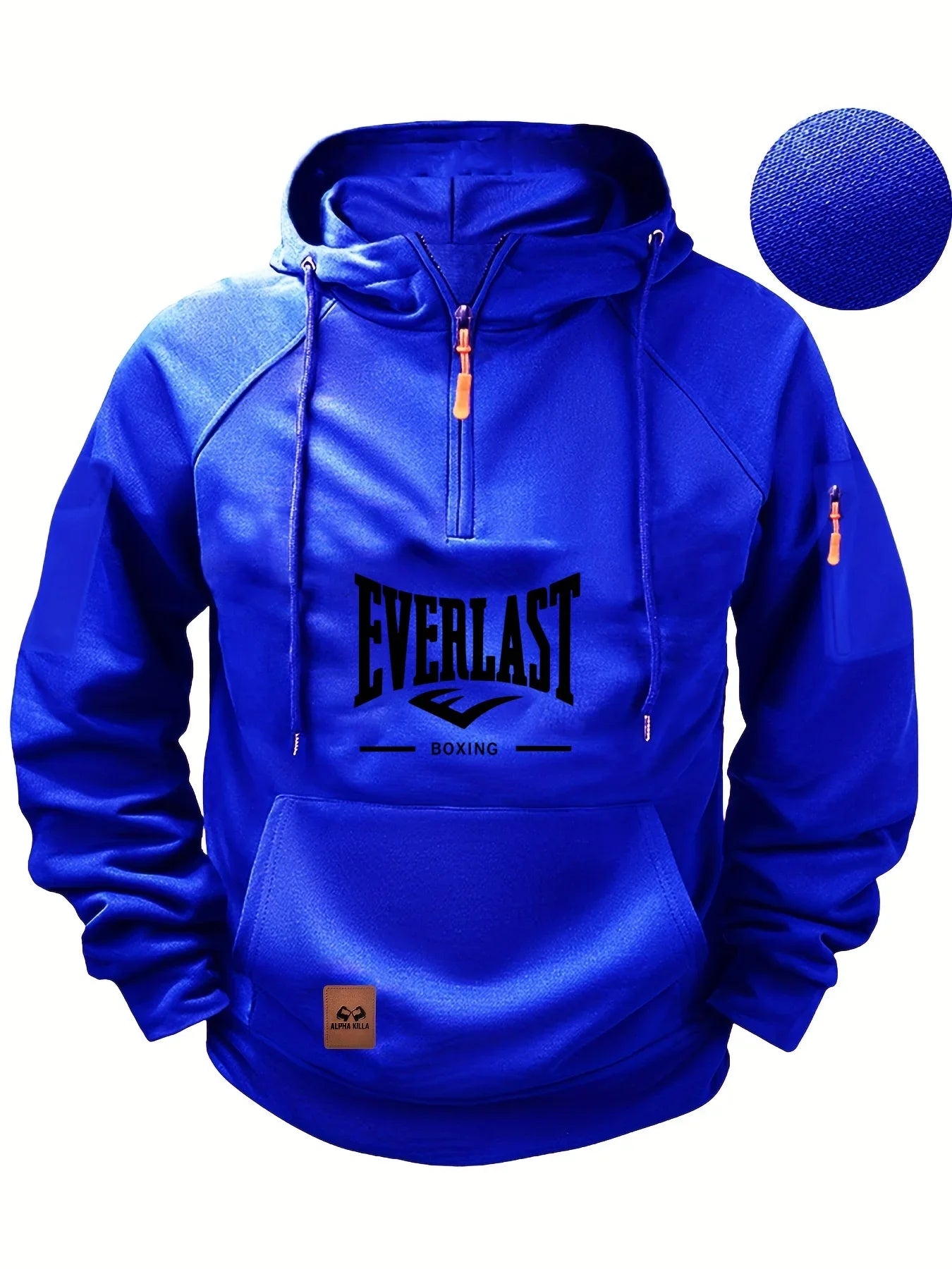 New high-quality men's zipper multi-pocket hoodies