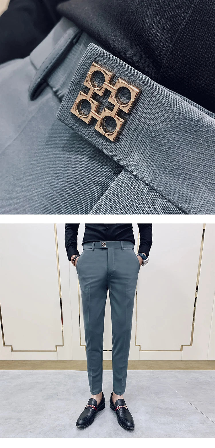 Casual Ankle Length Pants Streetwear Men High Quality