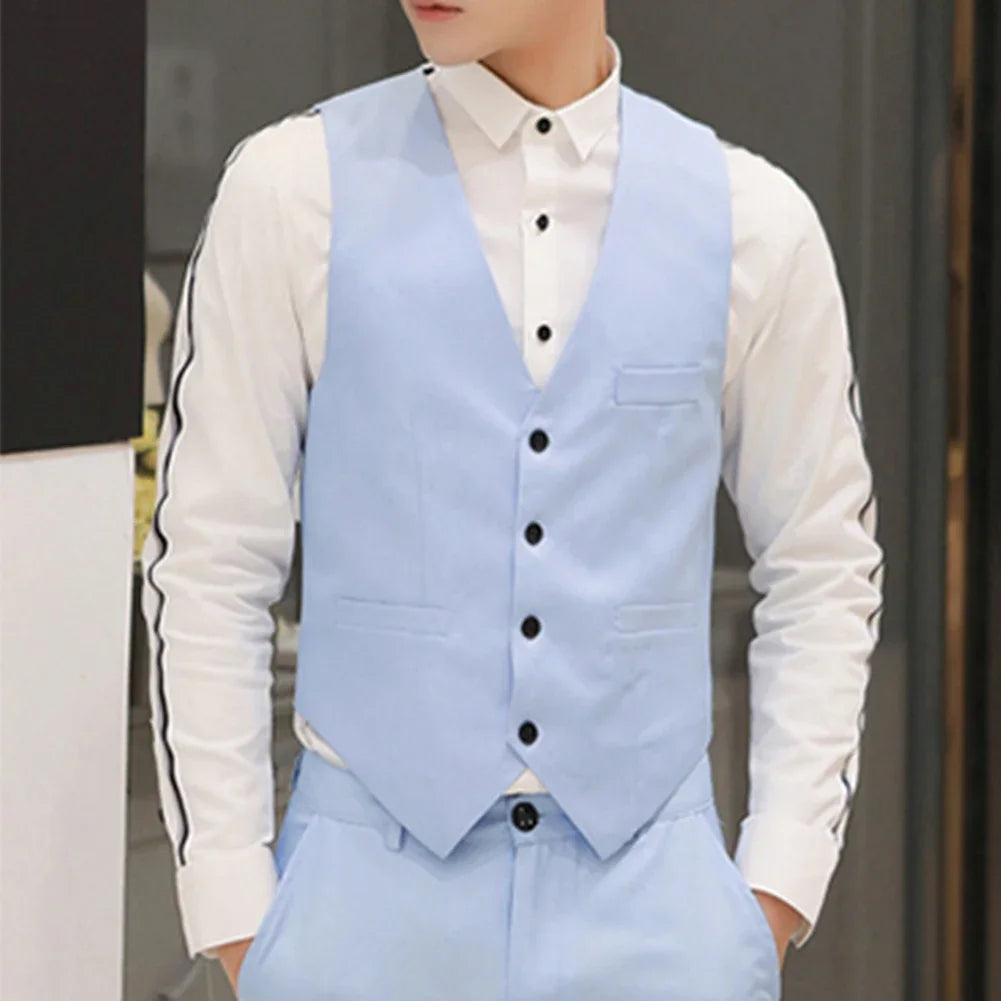Dress Stylish Blazer Vest Wedding Mens Waistcoat