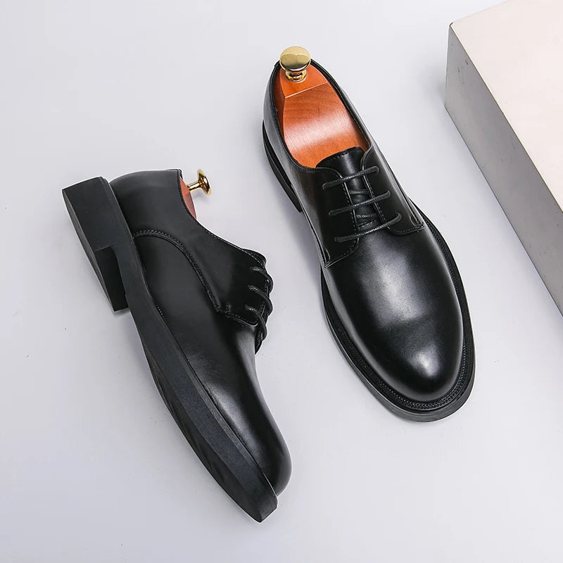 Classic Italy Pointed Toe Leather Shoes