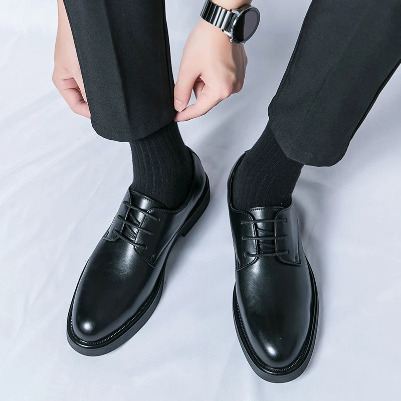 Classic Italy Pointed Toe Leather Shoes