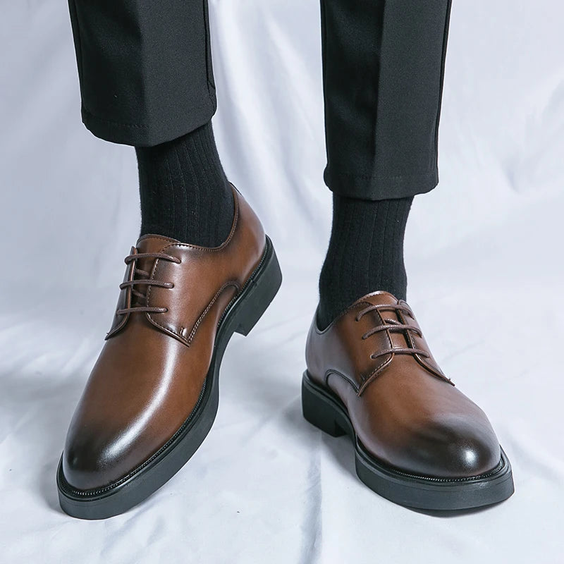 Classic Italy Pointed Toe Leather Shoes