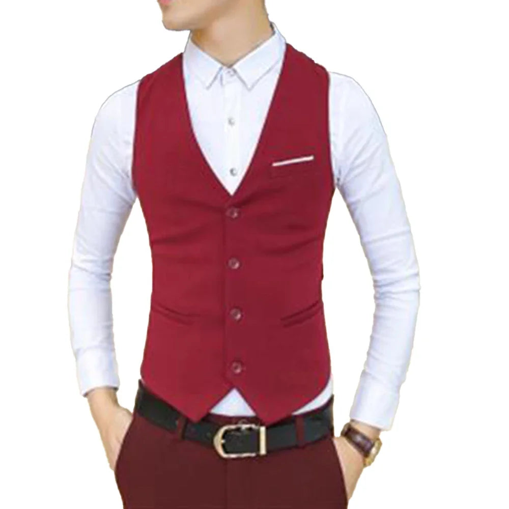 Dress Stylish Blazer Vest Wedding Mens Waistcoat