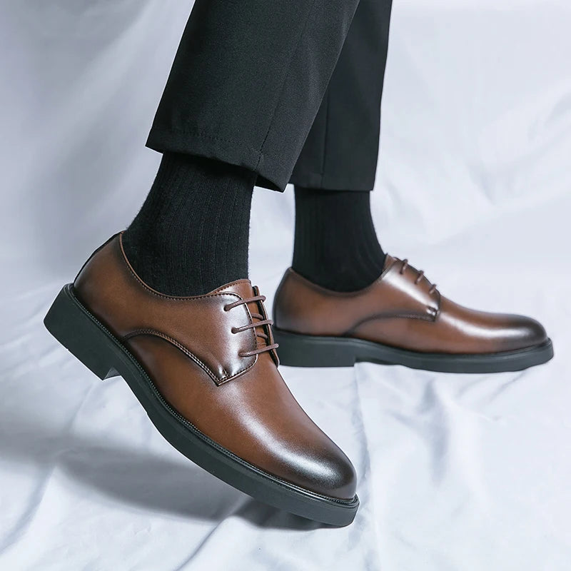 Classic Italy Pointed Toe Leather Shoes