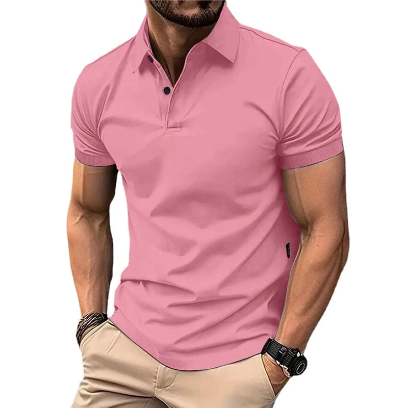 Summer Men's Solid Color Polo Shirt