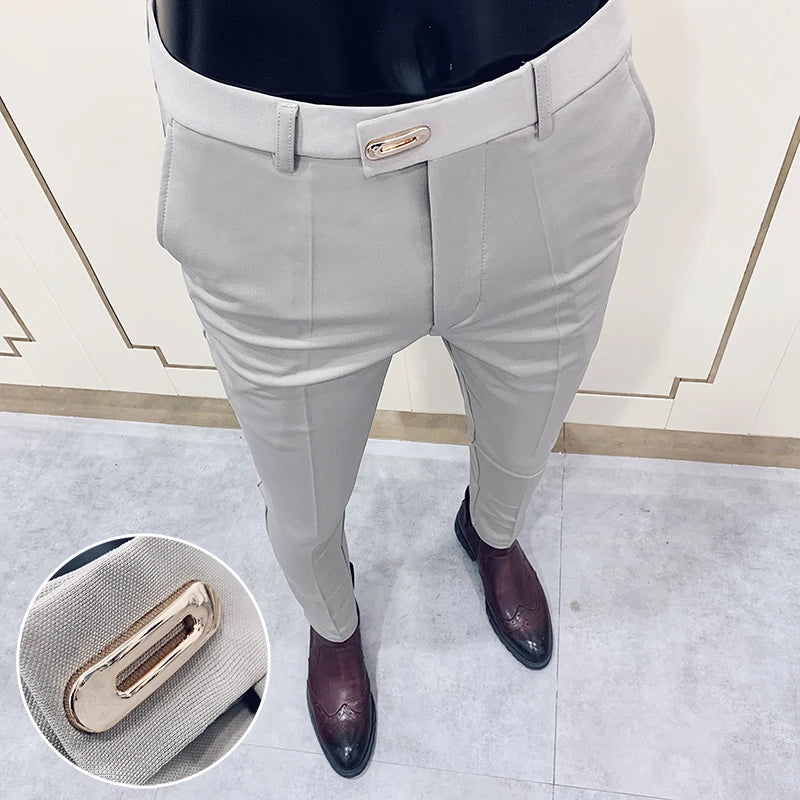 Casual Ankle Length Pants Streetwear Men High Quality