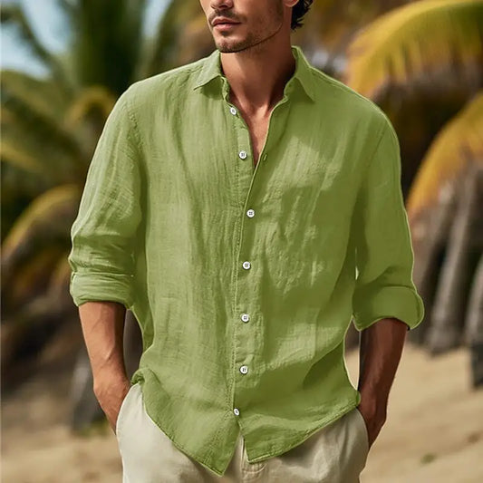 Spring/summer Men's Button-down Shirt