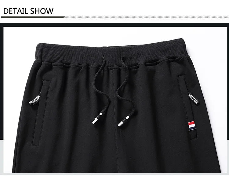 Elastic Waist Sweatpants Cotton Trousers
