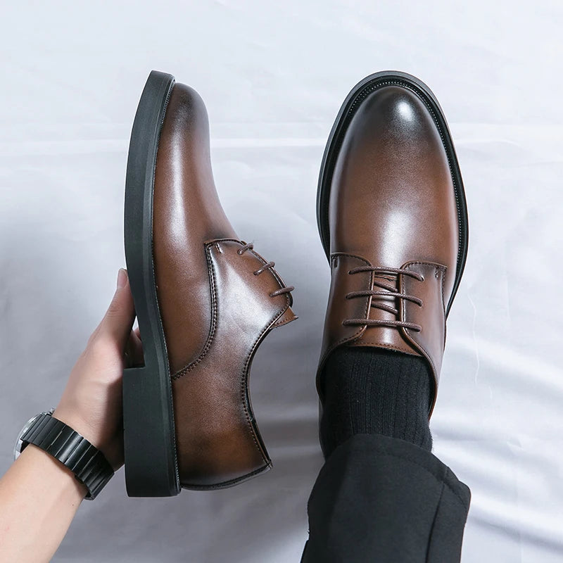 Classic Italy Pointed Toe Leather Shoes