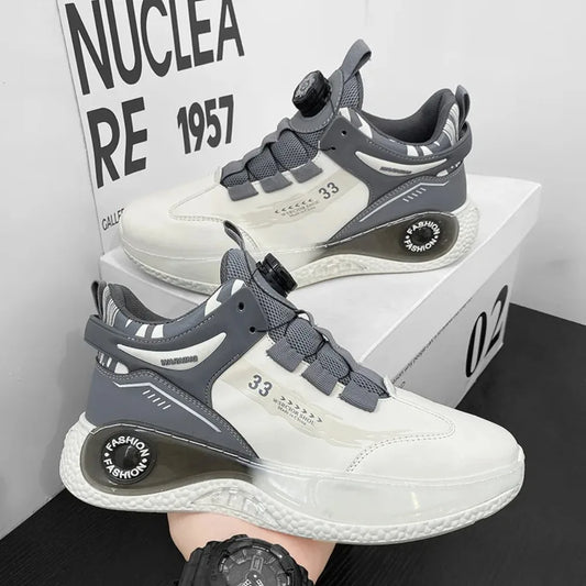 Men's Sneakers with Swivel Buckle, Comfortable, Non-slip, with Laces, Durable, for Outdoor Activities