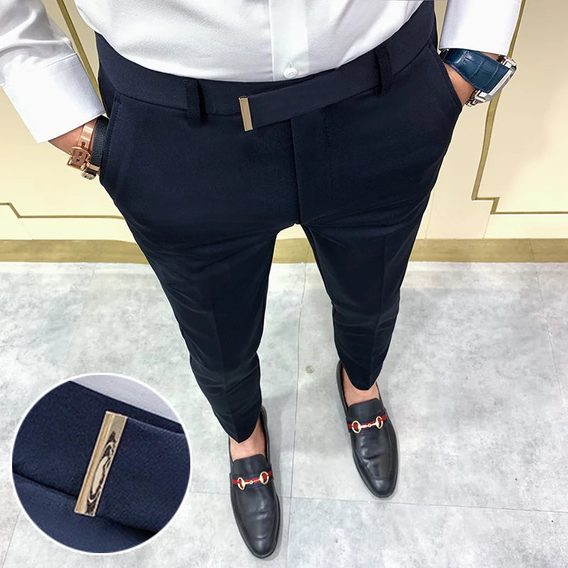 Casual Ankle Length Pants Streetwear Men High Quality