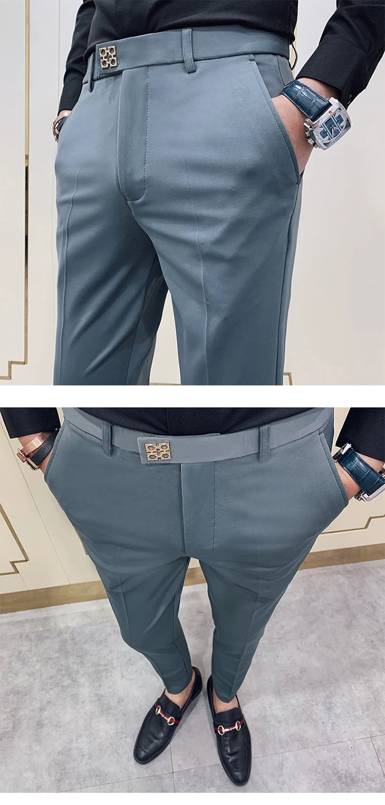 Casual Ankle Length Pants Streetwear Men High Quality