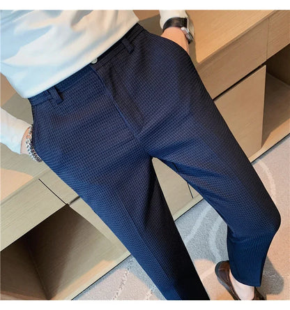 Casual Business Straight-leg Pants For Summer Lightweight Breathable