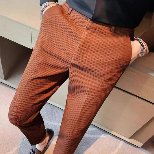 Casual Business Straight-leg Pants For Summer Lightweight Breathable