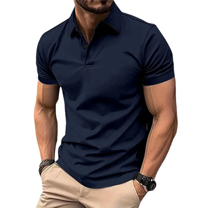 Summer Men's Solid Color Polo Shirt