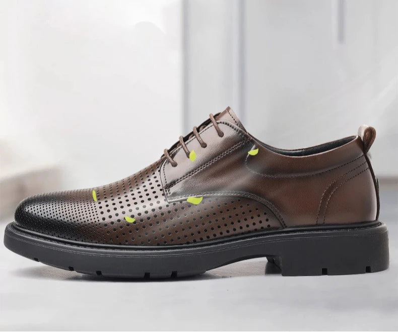 Summer Hallow Breathable Platform Leather Shoes