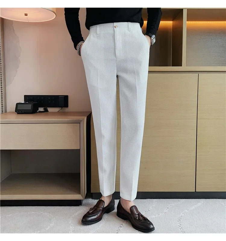 Casual Business Straight-leg Pants For Summer Lightweight Breathable