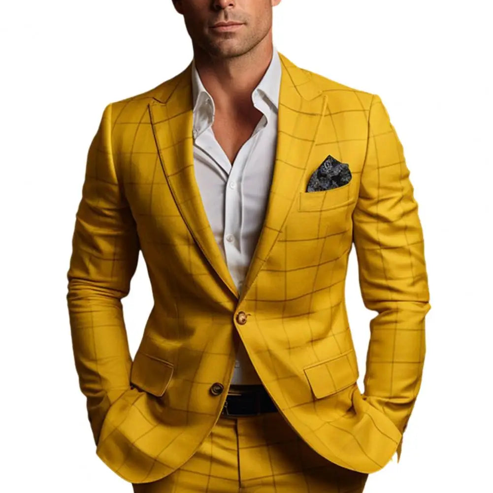 Men Suit Coat Formal Business Style