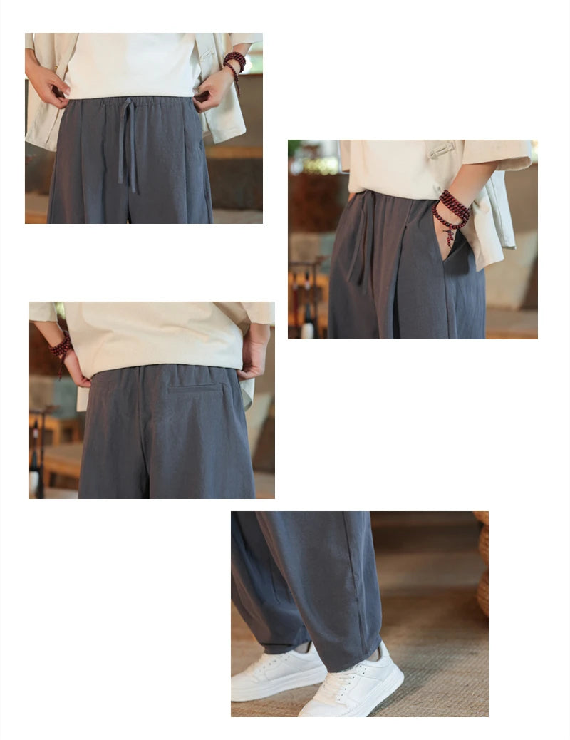 New Cotton Linen Harem Pants