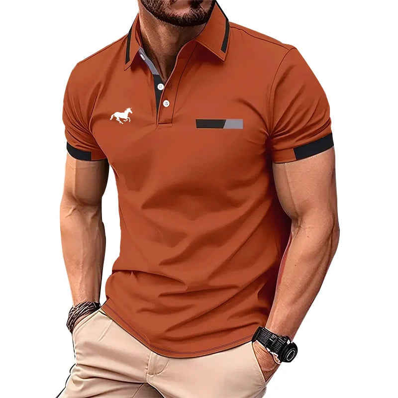 Short Sleeve Fashion Slim Fit Polo Shirt 100% Polyester