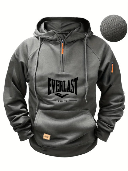 New high-quality men's zipper multi-pocket hoodies