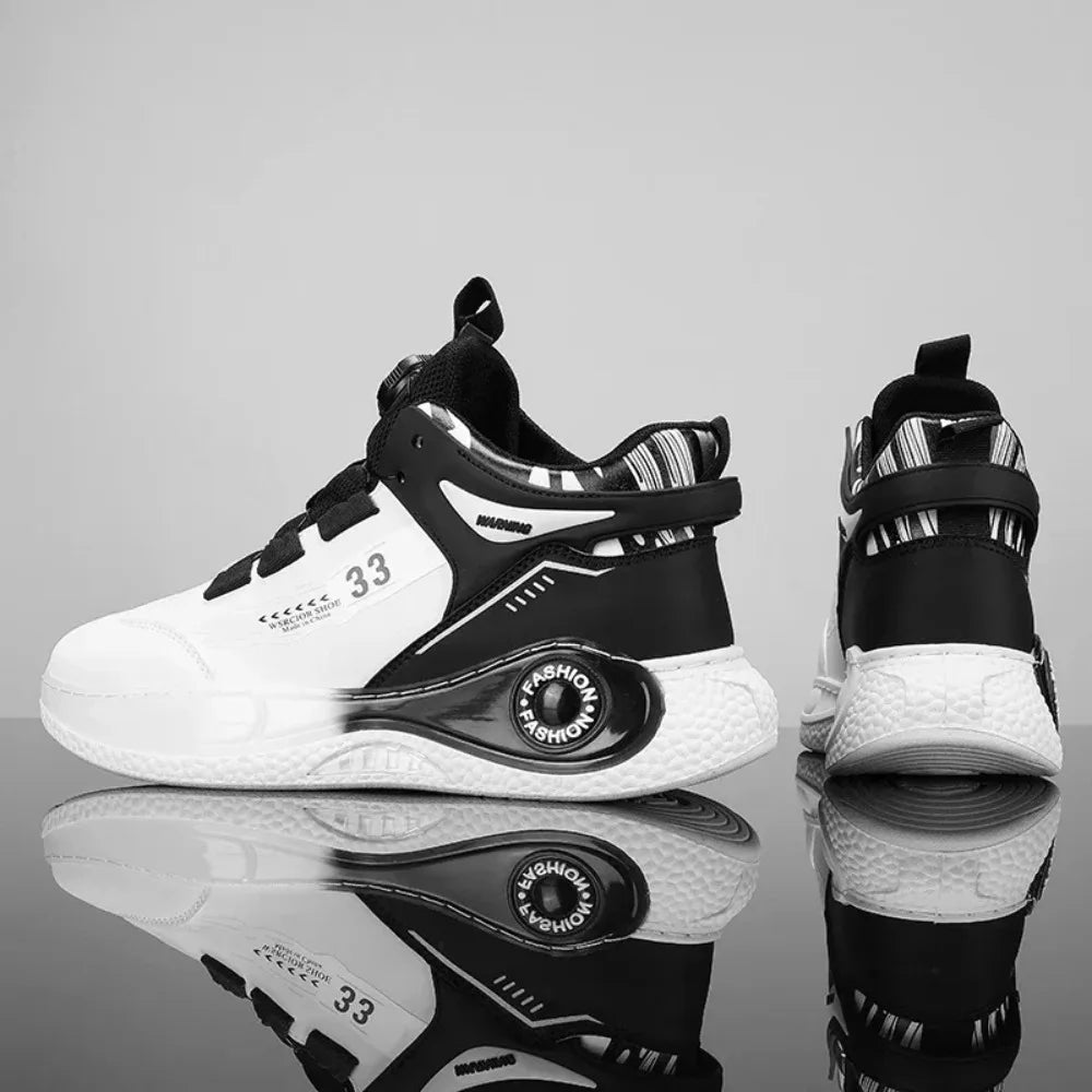 Men's Sneakers with Swivel Buckle, Comfortable, Non-slip, with Laces, Durable, for Outdoor Activities