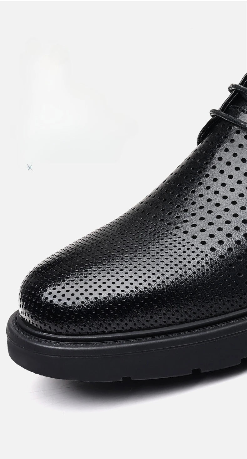 Summer Hallow Breathable Platform Leather Shoes