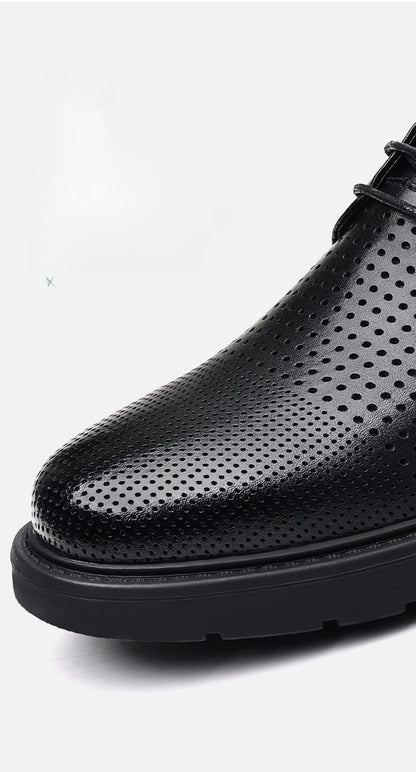 Summer Hallow Breathable Platform Leather Shoes