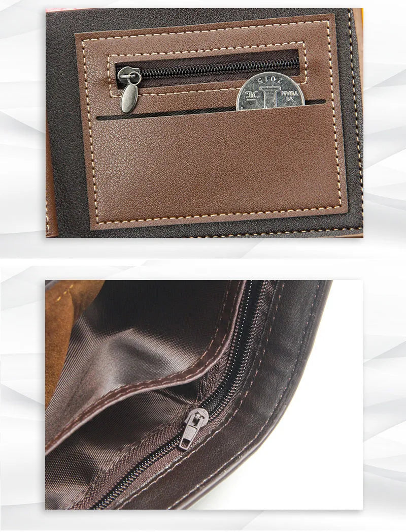 Short Men Wallets Slim Classic Coin Pocket Photo Holder