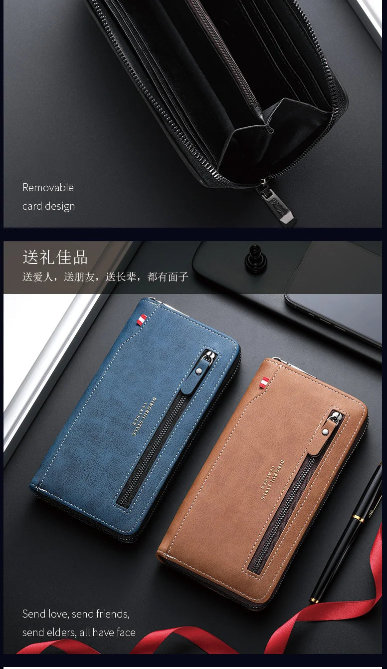 New fashion men's zipper wallet