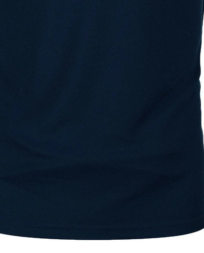 Men's short sleeve color matching fashion with men's lapel short sleeve