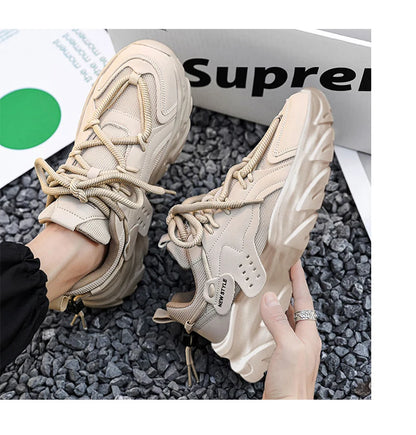 Men's Shoe Breathable Thick Soled Casual Sneakers